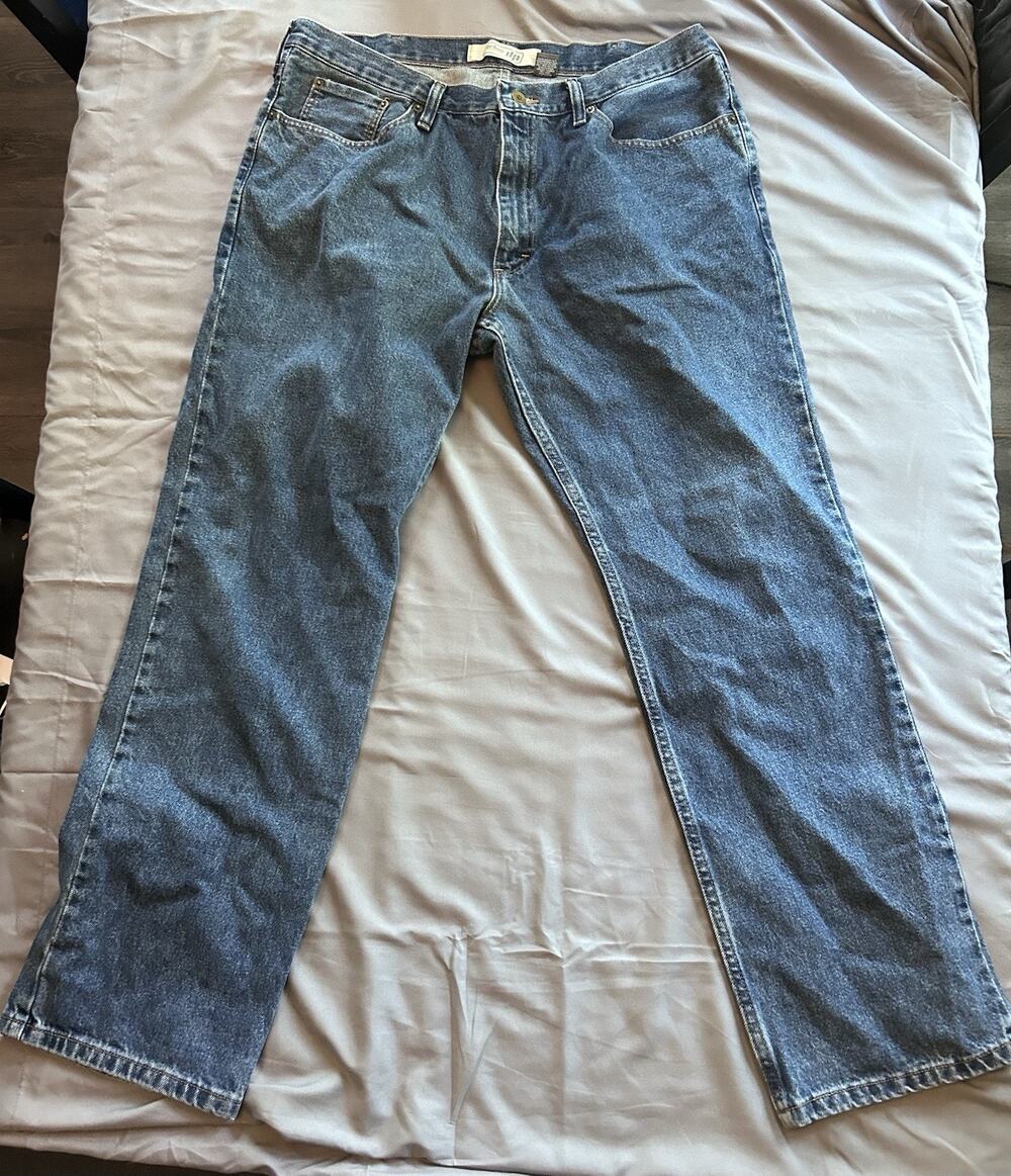 Urban Pipeline UP Mens 38x32 Blue Work Jeans Regular Straight Mid Rise Med Wash